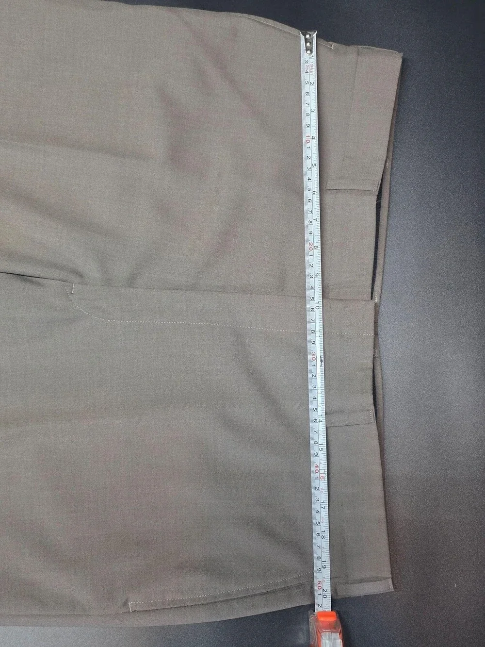 Brooks Brothers Brooks-Blend Dress Pants Mens 40x30 Beige Flat Front Made In USA